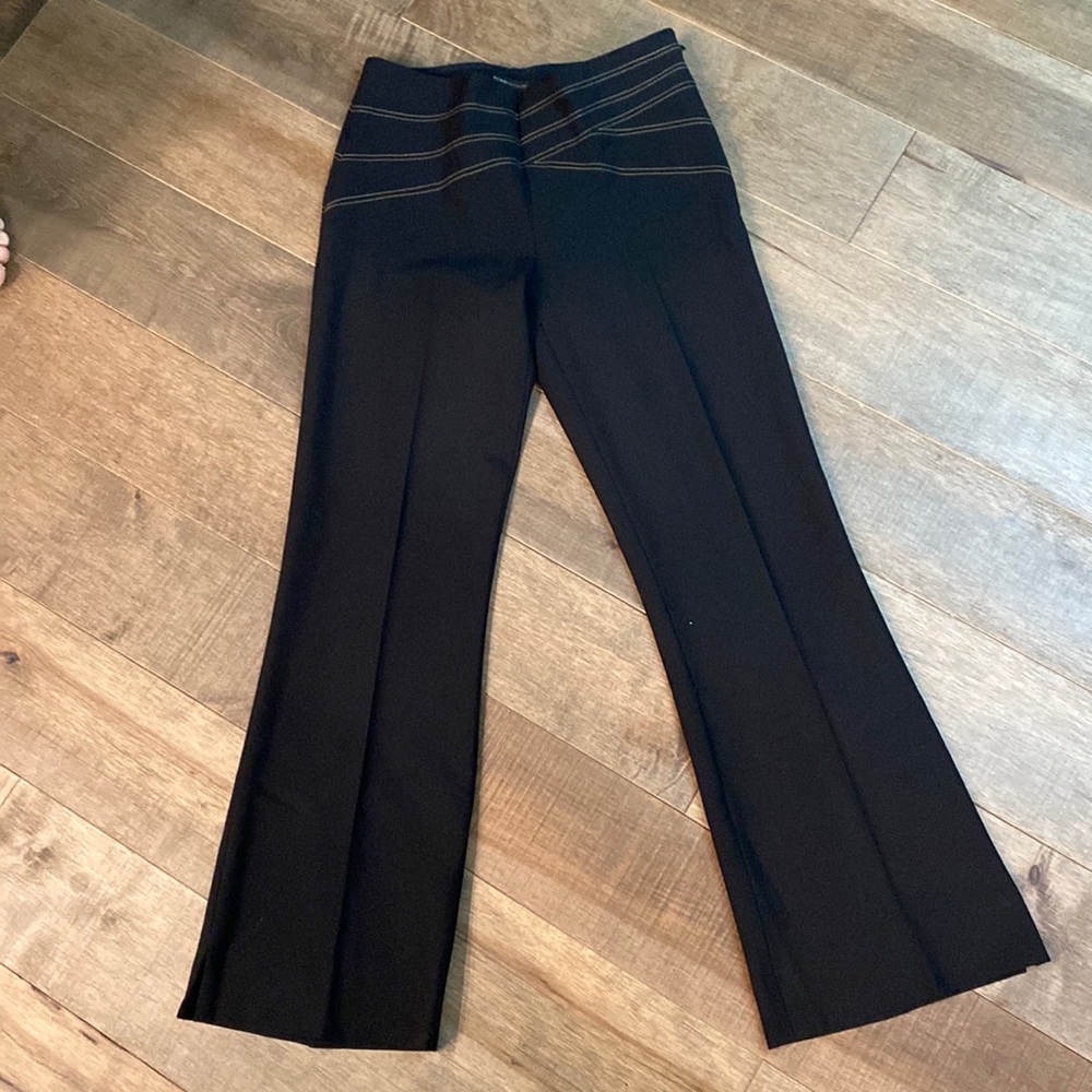 Black with tan detailing BCBG size 0 suit pants (matches listed suit jacket)